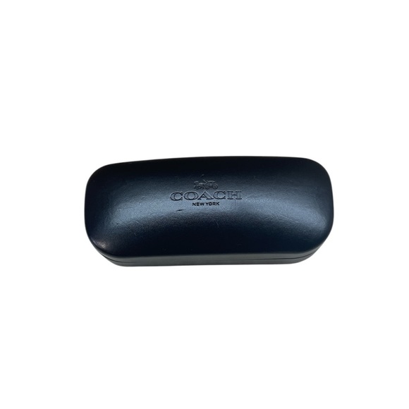 Coach New York Hard Case Eyeglasses Clamshell Storage Logo Black - Picture 1 of 11